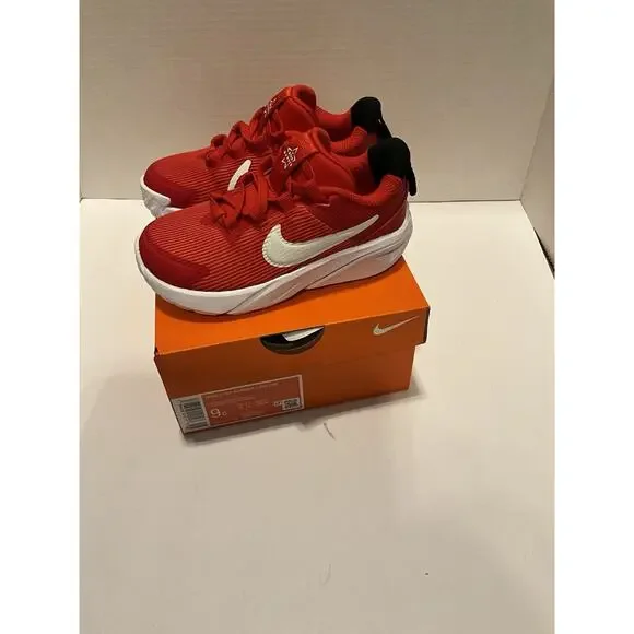 Nike Star Runner 4 Toddler Shoes Red White Size 9C New in Box DX7616-600 - Picture 5 of 8